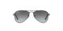 Imagem de Ray-Ban Junior Kids Infanto Juvenil Aviador RJ9506S 220/11 Preto Brilhoso Lente Cinza Degradê Tam 50