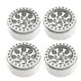 Imagem de RCLIONS liga de alumínio 1.9inch Beadlock Wheels/Rims 12mm Hex Hubs para SCX10 D90 TRX4 1/10 RC Crawler Car-Pack de 4 (prata)