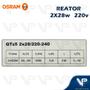 Imagem de REATOR ELETRÔNICO P/LÂMPADA FLUORESCENTE 2x28W 220V KIT20
