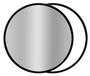 Imagem de Rebatedor Circular 2 Em 1 Branco E Prata De 110Cm Dobrável