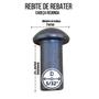 Imagem de Rebite Rebater Cabeça Redonda 5/32 x 1 Pol Maciço Ferro -1Kg