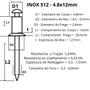 Imagem de Rebite Repuxo Aço Inox 304 Arrebite 512 (4.8X12) Com 200Pça