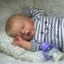 Imagem de Reborn Baby Doll Anano Real Life 50 cm Sleeping Boy Loiro