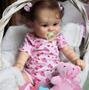 Imagem de Reborn Baby Doll JIZHI Lifelike, corpo de vinil completo de 50 cm com kit