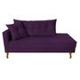 Imagem de Recamier Azura 140cm com Almofada Lado Direito Suede Roxo - Amarena Móveis