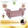 Imagem de Recamier Baú Divã Para Cama Queen 1,60 Milano Veludo - Star Confort