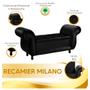 Imagem de Recamier Baú Divã Para Cama Queen 1,60 Milano Veludo - Star Confort