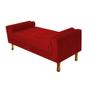 Imagem de Recamier Baú Félix Casal 140cm Suede Vermelho - ADJ Decor