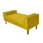 Imagem de Recamier Baú Félix Solteiro 120cm Suede Amarelo - ADJ Decor