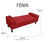 Imagem de Recamier Baú Fênix Para Cama King 195cm Suede Vermelho - INCASA DECOR