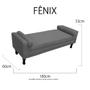 Imagem de Recamier Baú Fênix Para Cama Queen 160cm Suede Cinza - INCASA DECOR