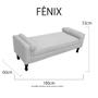 Imagem de Recamier Baú Fênix Para Cama Solteiro 100cm Suede Branco  - INCASA DECOR