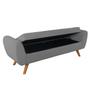 Imagem de Recamier Bau Italia 1,20m Suede Cinza - Inova Decor