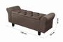 Imagem de Recamier Baú Lara 130 cm Sapateira Quarto Puff Closet Nicho Organizador Cama Decoração Banco Elegante Brinquedo Calçadeira Roupas Enxoval