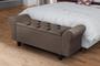 Imagem de Recamier Baú Lara 130 cm Sapateira Quarto Puff Closet Nicho Organizador Cama Decoração Banco Elegante Brinquedo Calçadeira Roupas Enxoval