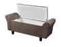 Imagem de Recamier Baú Lara 130 cm Sapateira Quarto Puff Closet Nicho Organizador Cama Decoração Banco Elegante Brinquedo Calçadeira Roupas Enxoval