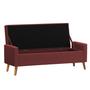 Imagem de Recamier Bau Paris 1,40m Suede Bordo - Inova Decor