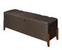 Imagem de Recamier Baú Retro Sapateira Quarto E Sala Pés Madeira Casal Roma 150cm Luxo Moderno Para Cama Casal