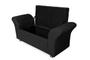 Imagem de Recamier Calçadeira Baú Veneza Queen 160 cm Suede Preto DL Decor