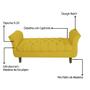 Imagem de Recamier Calçadeira Decorativo Quarto Closset 150cm Grécia Suede Amarelo - INCASA DECOR