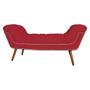 Imagem de Recamier Calçadeira Estofado Sienna King 195 Cm Suede Vermelho - DL DECOR