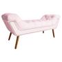 Imagem de Recamier Calçadeira Estofado Sienna Queen 160 Cm Corano Rosa Bebe - DL DECOR