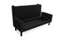 Imagem de Recamier Calçadeira Fênix Baú Estofado Quarto Casal 140cm Suede Preto - DL Decor