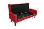 Imagem de Recamier Calçadeira Fênix Baú Estofado Quarto Solteiro 90cm Suede Vermelho - LM DECOR