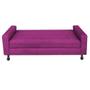 Imagem de Recamier Calçadeira Sofá Bianca  1,95 cm King Size Baú Quarto Sala Tecido Sintético Pink -Damaffê  Móveis
