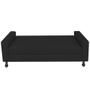 Imagem de Recamier Calçadeira Sofá Mel   1,95 cm King Size Baú Quarto Sala material sintético Preto -Damaffê  Móveis