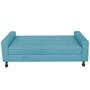 Imagem de Recamier Calçadeira Sofá Mel   1,95 cm King Size Baú Quarto Sala Suede Azul Turquesa -Damaffê  Móveis