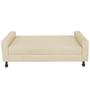 Imagem de Recamier Calçadeira Sofá Slim   1,60 cm Queen Size Baú Quarto Sala material sintético Bege -Damaffê  Móveis
