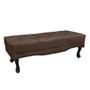 Imagem de Recamier Decorativo 195cm Loewe Veludo Pés de Madeira Marrom G63 - Gran Belo