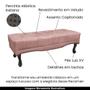 Imagem de Recamier Decorativo 195cm Loewe Veludo Pés de Madeira Rosa G63 - Gran Belo