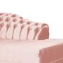 Imagem de Recamier Decorativo Divã Styllus Lado Direito Veludo Rosa Pés Madeira Ms Decor