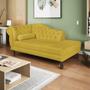 Imagem de Recamier Diana 140cm Lado Direito Suede Amarelo - ADJ Decor