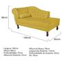 Imagem de Recamier Diana 160cm Lado Direito Suede Amarelo - ADJ Decor