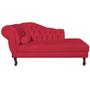 Imagem de Recamier Diana 160cm Lado Direito Suede Vermelho - Doce Sonho Móveis