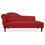 Imagem de Recamier Divã Cancun 140cm com Capitonê - Direita Suede