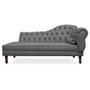 Imagem de Recamier Divã Cancun 160cm com Capitonê - Esquerda Suede - Ecotec Decor