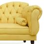 Imagem de Recamier Divã Cancun 160cm com Capitonê - Esquerda Suede - Ecotec Decor