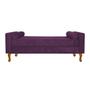 Imagem de Recamier Divã Félix Baú 120 cm Estofado Luiz XV Sofá Suede Roxo Para Sala de Estar Consultório Quarto Recepção Escritório - AM Decor