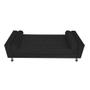 Recamier Divã Felix Baú 160 cm Estofado Luiz XV Sofá 2 Lugares Sintético Preto Para Sala de Estar Consultório Quarto Recepção Escritório - AM Decor Imagem de Recamier Divã Felix Baú 160 cm Estofado Luiz XV Sofá 2 Lugares Sintético Preto Para Sala de Estar Consultório Quarto Recepção Escritório - AM Decor