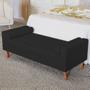 Recamier Divã Felix Baú 160 cm Estofado Luiz XV Sofá 2 Lugares Sintético Preto Para Sala de Estar Consultório Quarto Recepção Escritório - AM Decor Imagem de Recamier Divã Felix Baú 160 cm Estofado Luiz XV Sofá 2 Lugares Sintético Preto Para Sala de Estar Consultório Quarto Recepção Escritório - AM Decor
