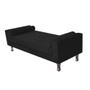 Recamier Divã Felix Baú 160 cm Estofado Luiz XV Sofá 2 Lugares Sintético Preto Para Sala de Estar Consultório Quarto Recepção Escritório - AM Decor Imagem de Recamier Divã Felix Baú 160 cm Estofado Luiz XV Sofá 2 Lugares Sintético Preto Para Sala de Estar Consultório Quarto Recepção Escritório - AM Decor