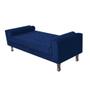 Imagem de Recamier Divã Felix Baú 195 cm Estofado Luiz XV Sofá 2 Lugares Suede Azul Marinho Para Sala de Estar Consultório Quarto Recepção Escritório - AM Decor