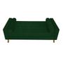 Imagem de Recamier Divã Félix Baú 90 cm Estofado Luiz XV Sofá Suede Verde Para Sala de Estar Consultório Quarto Recepção Escritório - AM Decor