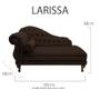 Imagem de Recamier Divã Namoradeira Larissa 185cm Direito de Quem Senta Corano Marrom - DL DECOR