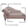 Imagem de Recamier Divã Namoradeira Larissa 185cm Esquerdo de Quem Senta Suede Rose - DL DECOR