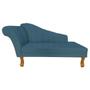 Imagem de Recamier Divã Para Sala Cecilia Pés Retro Castanho 1.60cm Suede Azul Royal -  INCASA DECOR